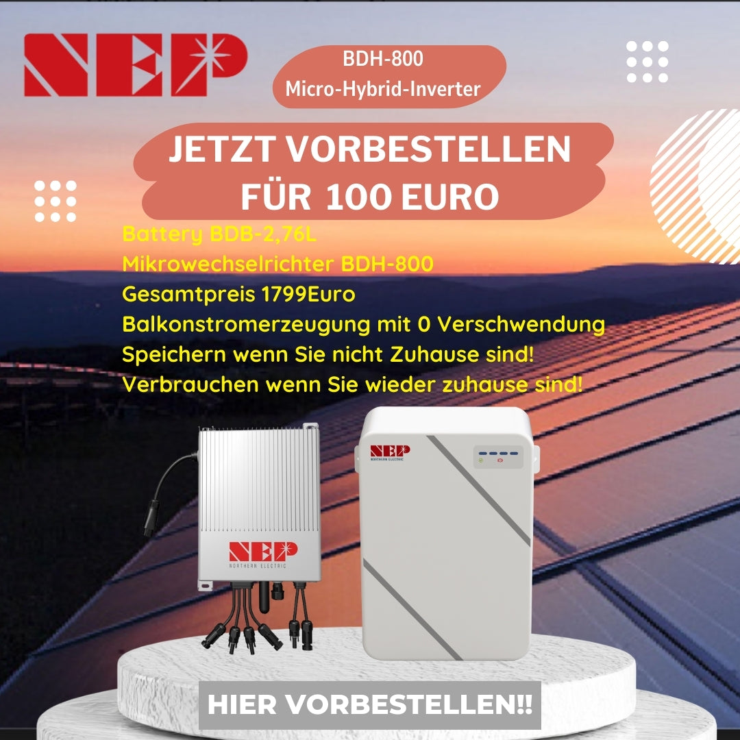 Neu: NEP Balkonkraftwerk mit 2,76kWh Speicher - 1799€ - JETZT VORBESTELLEN!