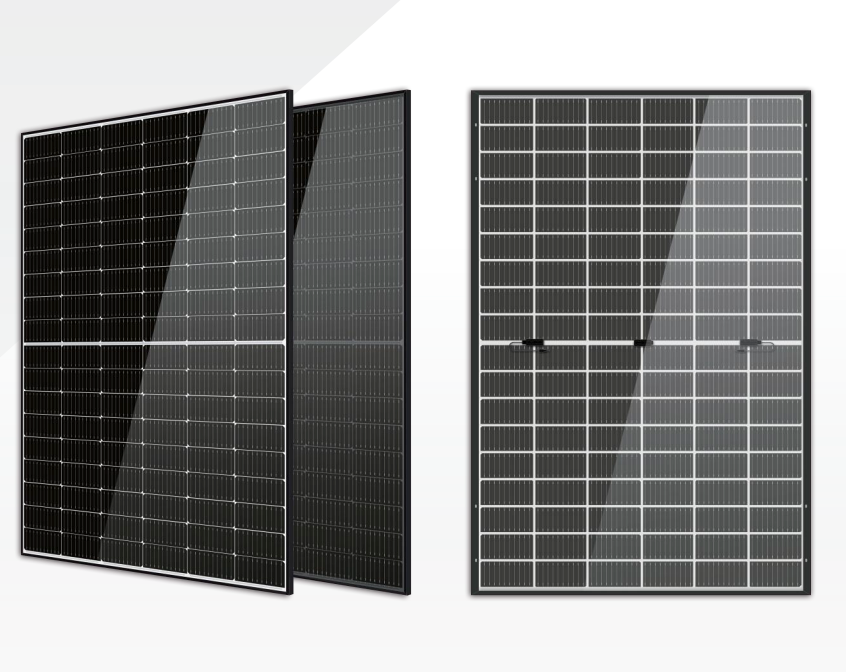 410W PV Modul, Glas-Glas, komplett schwarz, Bifaziale Zell-Technologie Horay Solar